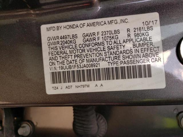 Photo 10 from auction – 2018 ACURA TLX TECH with VIN 19UUB1F53JA008921