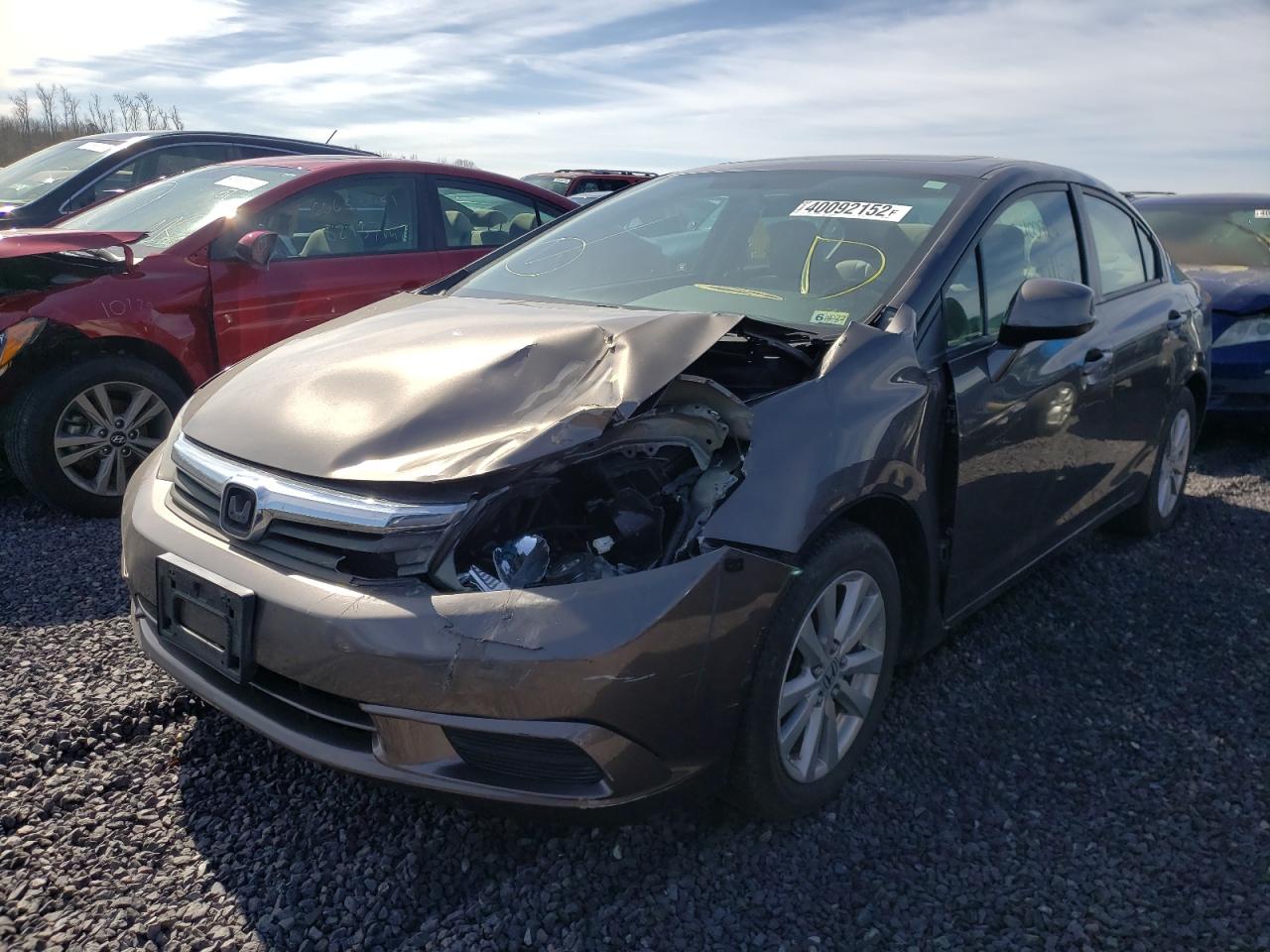Photo 2 from auction – 2012 HONDA CIVIC EX with VIN 19XFB2F86CE305589