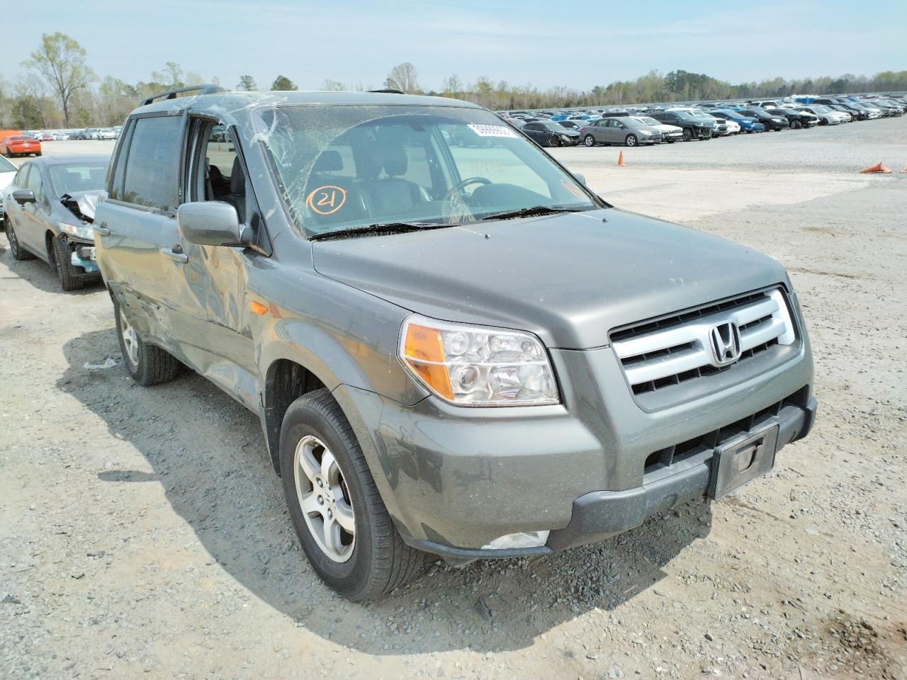 HONDA PILOT EXL 2007 with VIN 5FNYF28517B008181 - Photo from auction