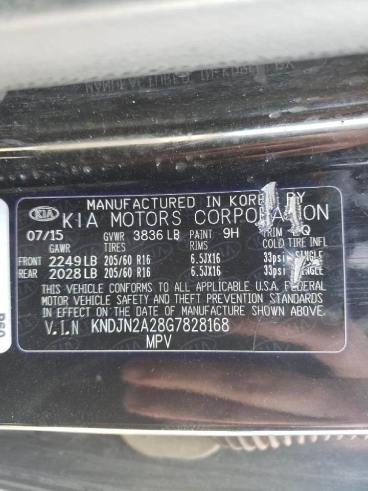 Photo 10 from auction – 2016 KIA SOUL with VIN KNDJN2A28G7828168