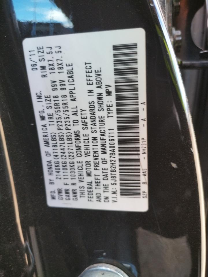 Photo 10 from auction – 2011 ACURA RDX with VIN 5J8TB2H27BA006711