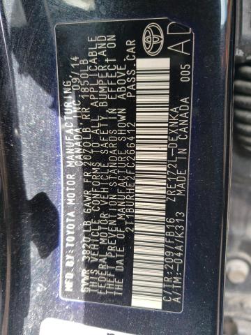 Photo 10 from auction – 2015 TOYOTA COROLLA L with VIN 2T1BURHE2FC266412