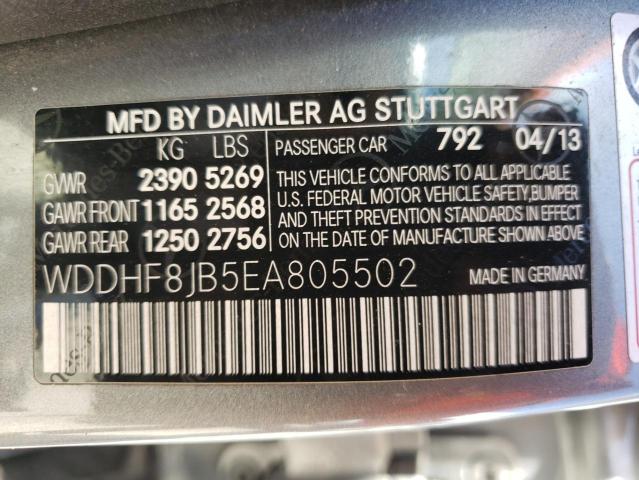 Photo 10 from auction – 2014 MERCEDES-BENZ E 350 4MAT with VIN WDDHF8JB5EA805502