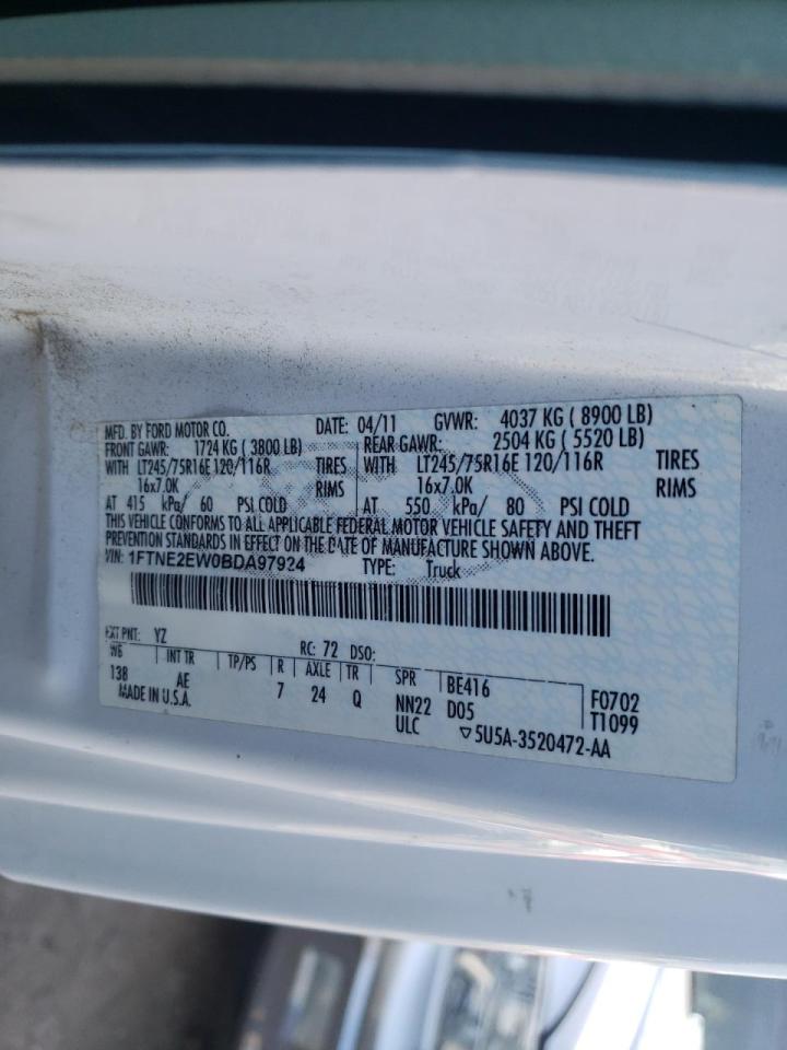 Photo 10 from auction – 2011 FORD ECONOLINE with VIN 1FTNE2EW0BDA97924