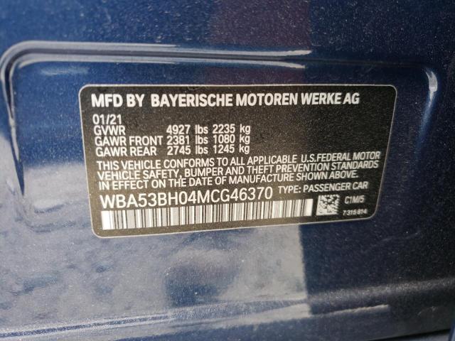 Photo 10 from auction – 2021 BMW 530 I with VIN WBA53BH04MCG46370