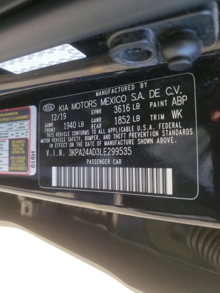 Photo 10 from auction – 2020 KIA RIO LX with VIN 3KPA24AD3LE299535