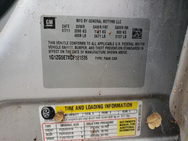 Photo 10 from auction – 2012 CHEVROLET MALIBU LIM with VIN 1G1ZG5E7XCF121635