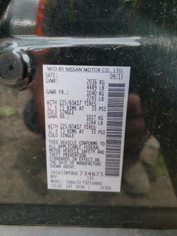Photo 10 from auction – 2016 NISSAN ROGUE S with VIN 5N1AT2MT8GC734675