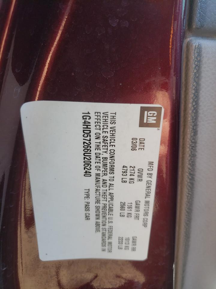 صورة رقم 10 من المزاد - 2006 BUICK LUCERNE CX مع VIN 1G4HD57266U206240