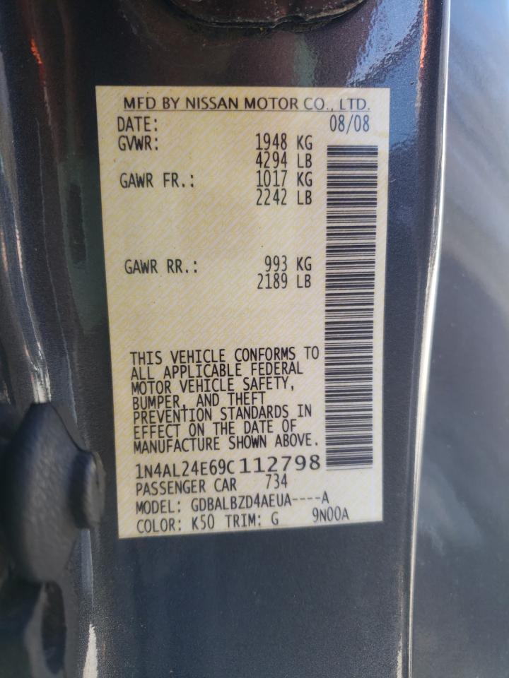 Photo 10 from auction – 2009 NISSAN ALTIMA 2.5 with VIN 1N4AL24E69C112798