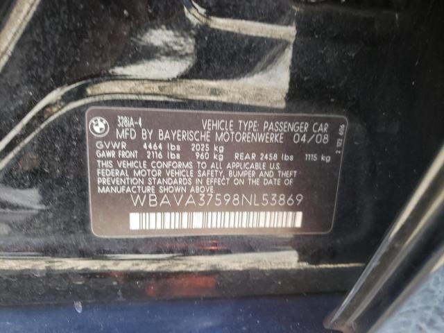 Photo 10 from auction – 2008 BMW 328 I with VIN WBAVA37598NL53869