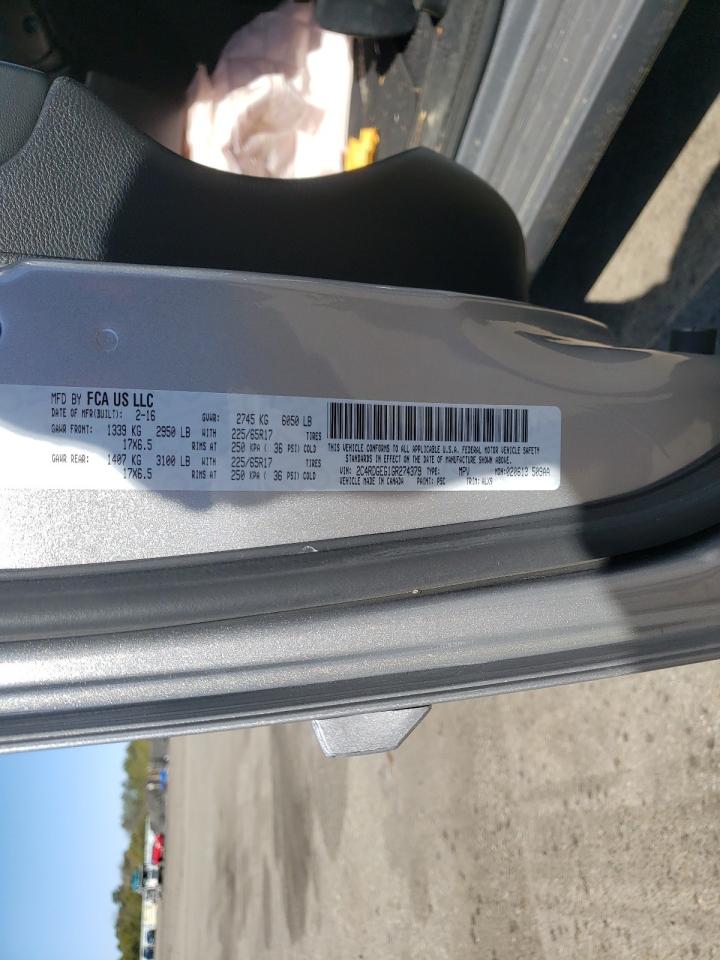 Фото 10 с аукциона – 2016 DODGE GRAND CARA с VIN 2C4RDGEG1GR274379