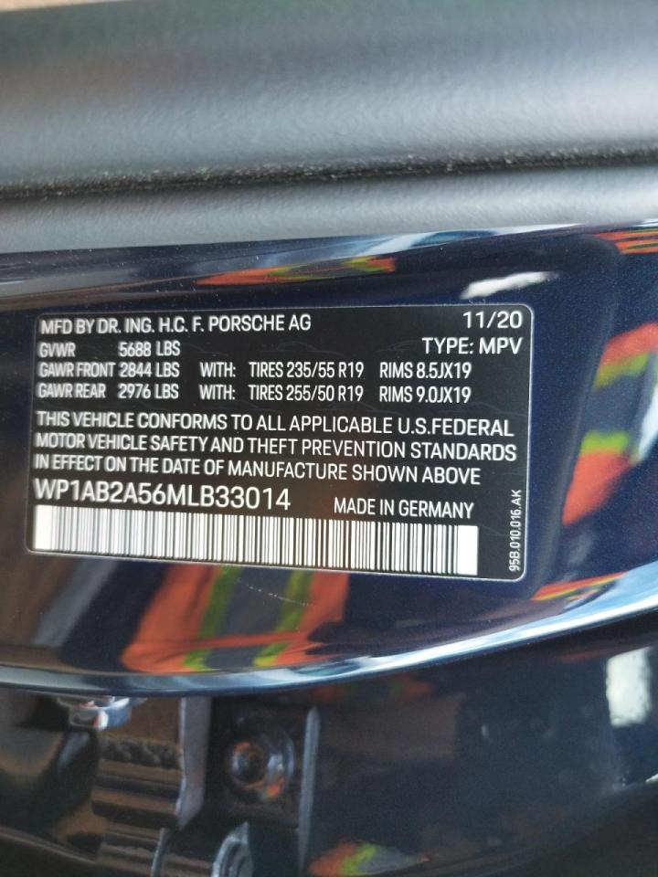 Photo 10 from auction – 2021 PORSCHE MACAN S with VIN WP1AB2A56MLB33014