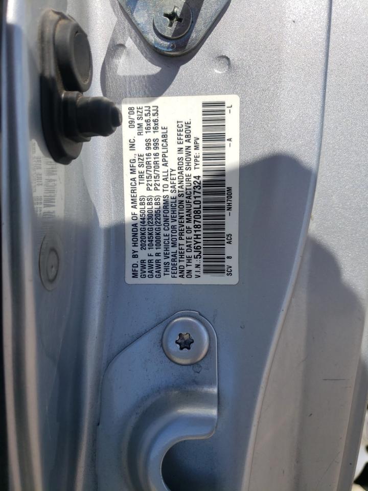 Photo 10 from auction – 2008 HONDA ELEMENT EX with VIN 5J6YH18708L017324