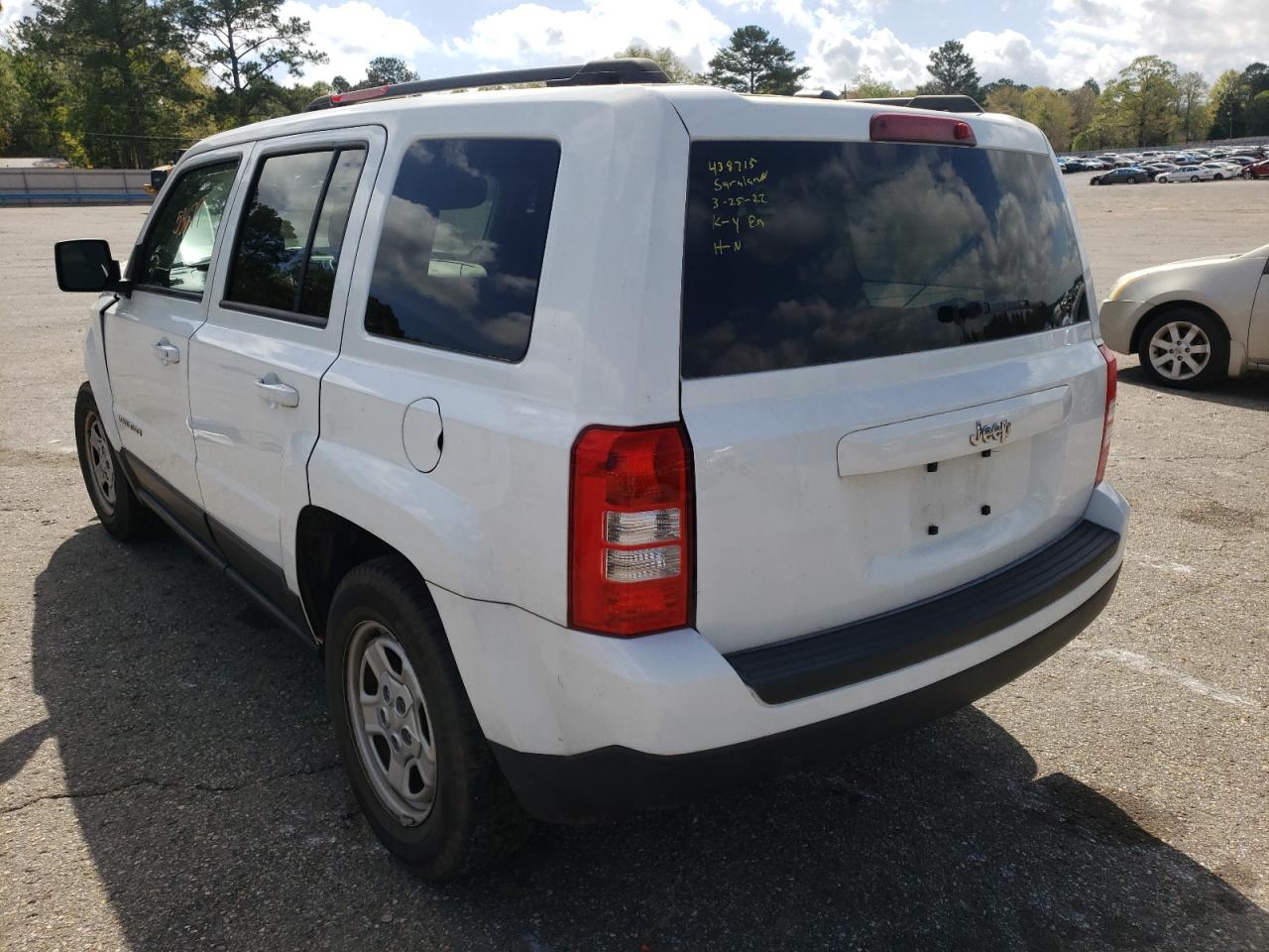 Photo 3 from auction – 2017 JEEP PATRIOT SP with VIN 1C4NJPBA8HD201635