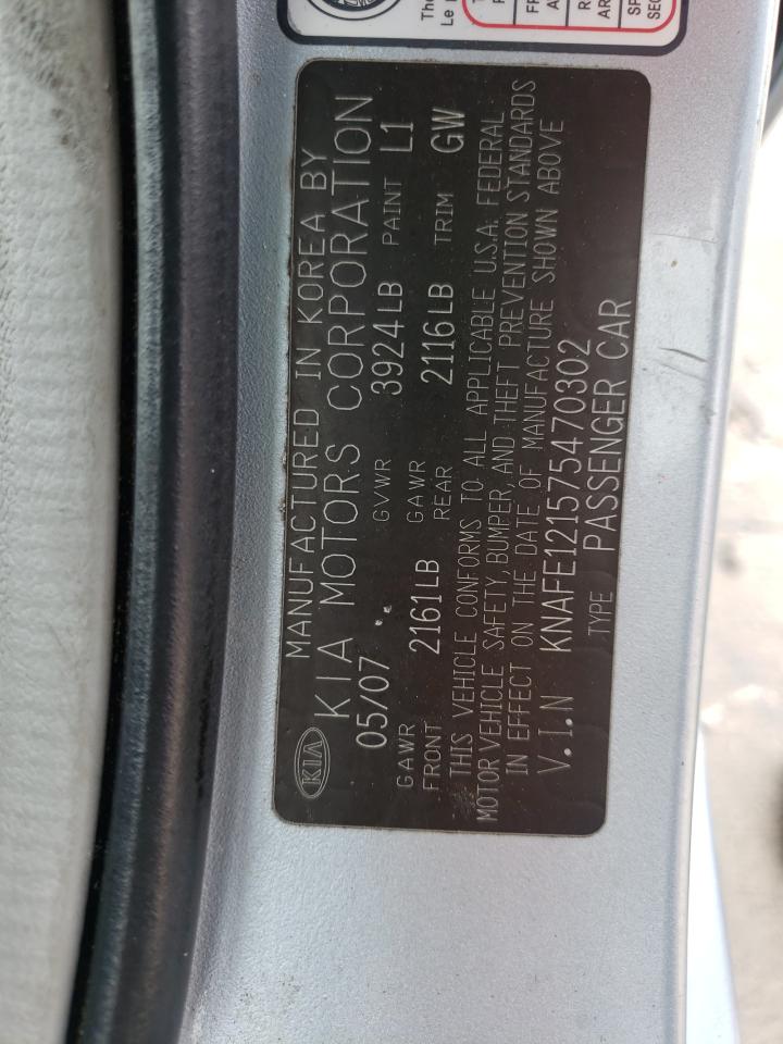 Zdjęcie 10 z aukcji – 2007 KIA SPECTRA EX z VIN KNAFE121575470302
