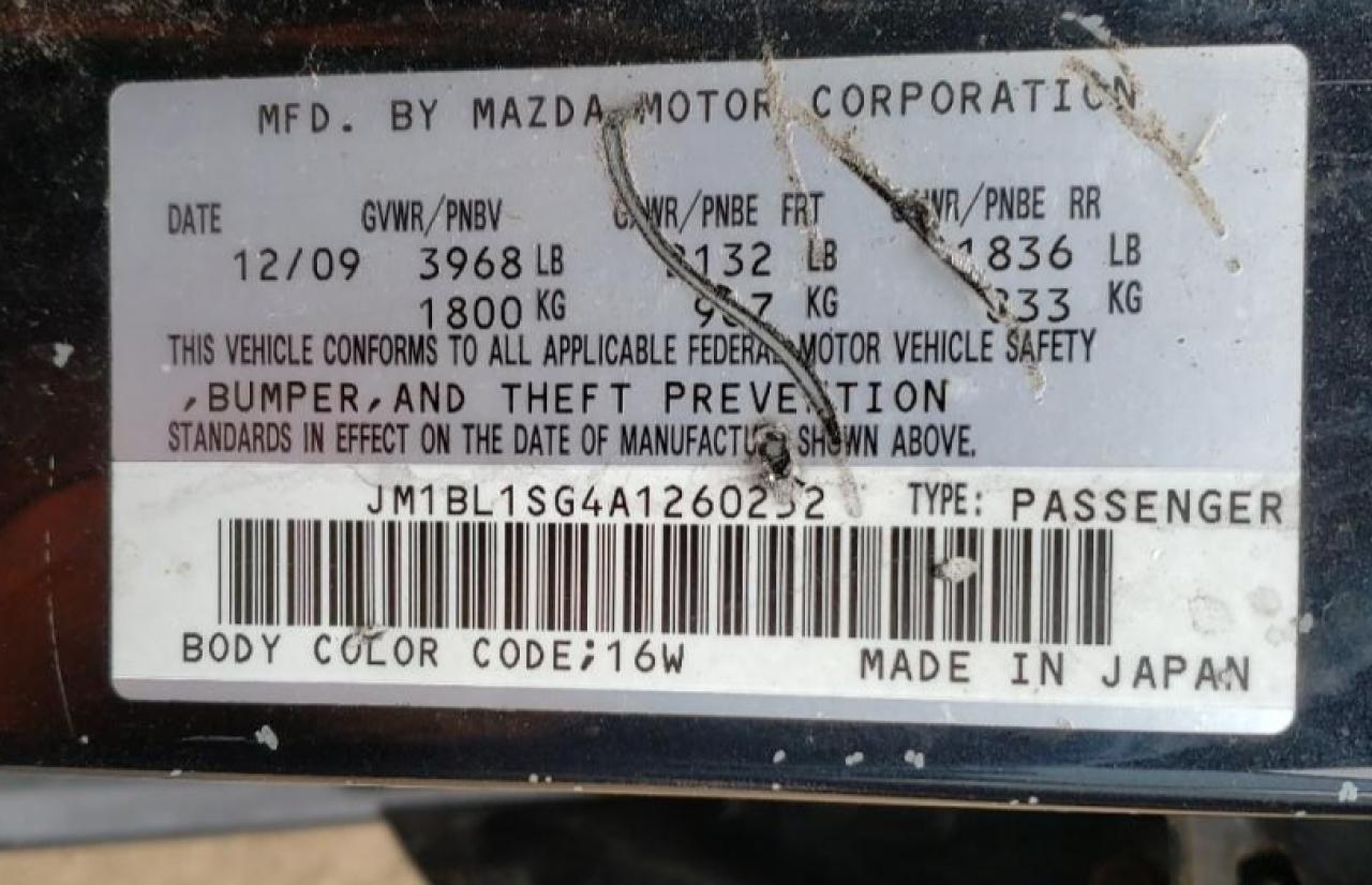 Photo 10 from auction – 2010 MAZDA 3 I with VIN JM1BL1SG4A1260252