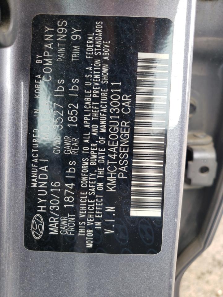 Photo 10 from auction – 2016 HYUNDAI ACCENT SE with VIN KMHCT4AE0GU130011