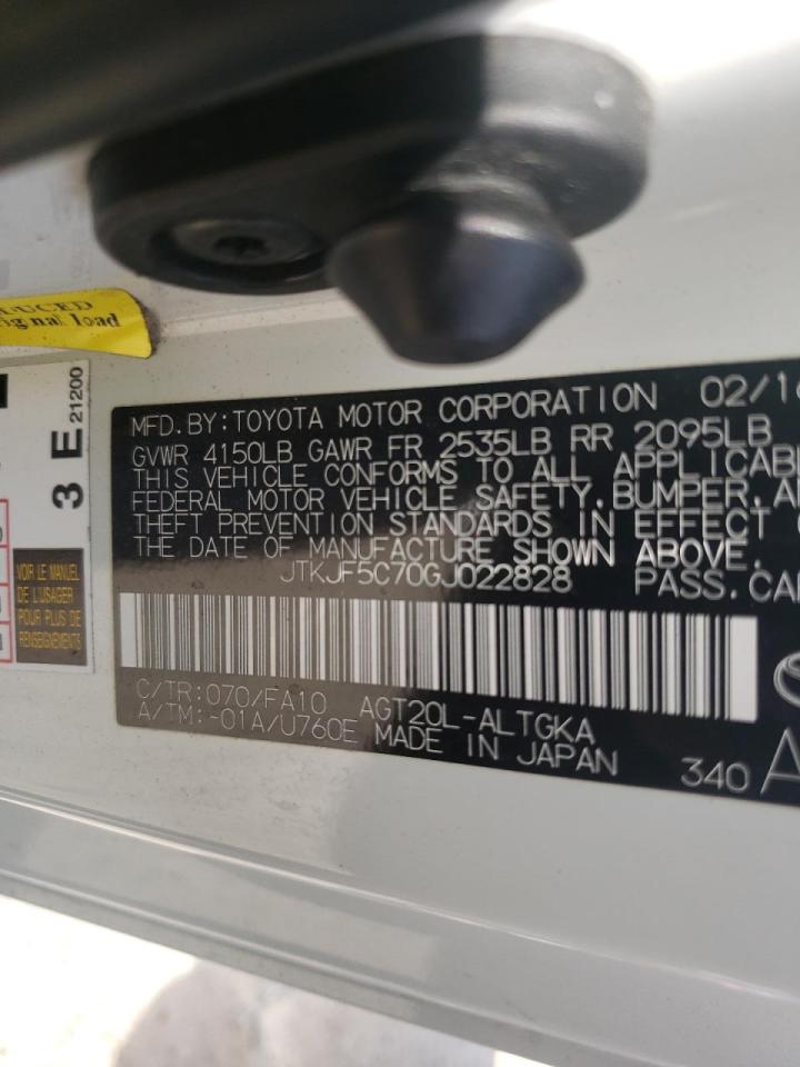 Photo 10 from auction – 2016 TOYOTA SCION TC with VIN JTKJF5C70GJ022828