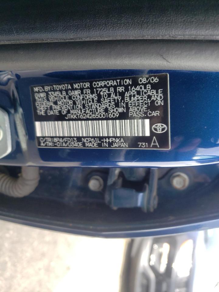 Photo 10 from auction – 2006 TOYOTA SCION XA with VIN JTKKT624265001609