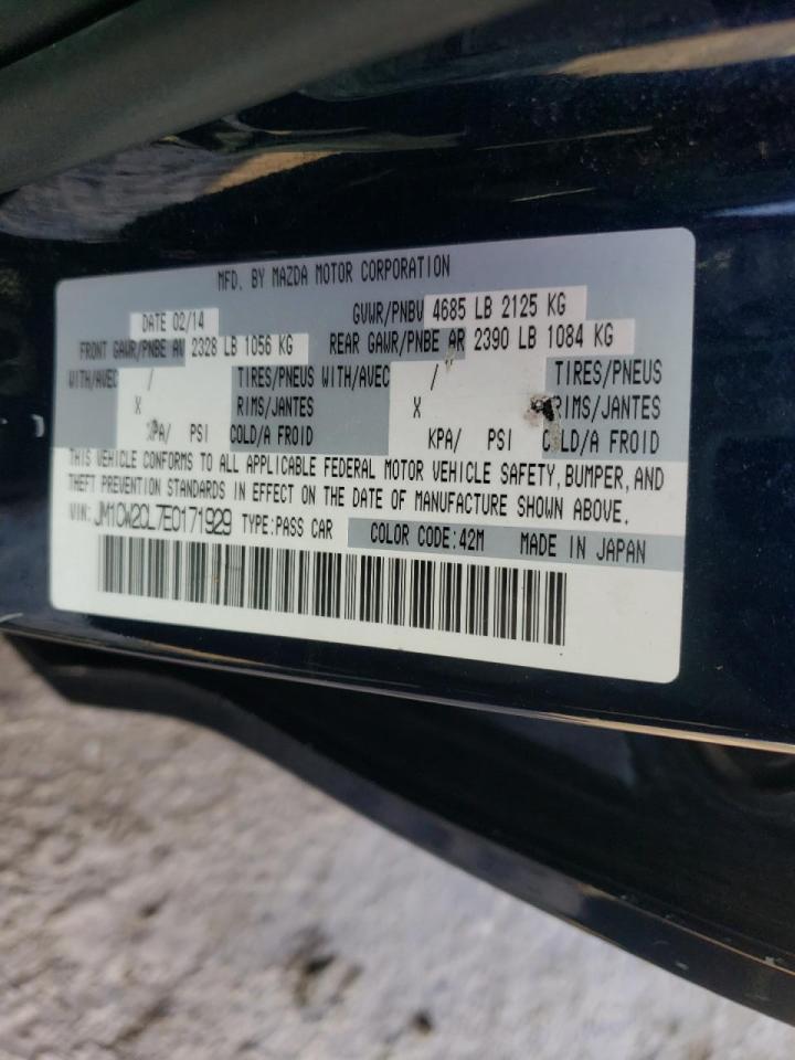 Photo 10 from auction – 2014 MAZDA 5 TOURING with VIN JM1CW2CL7E0171929