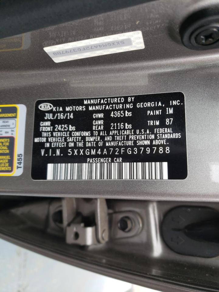 Photo 10 from auction – 2015 KIA OPTIMA LX with VIN 5XXGM4A72FG379788
