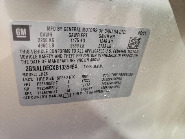 Photo 10 from auction – 2011 CHEVROLET EQUINOX LT with VIN 2GNALDECXB1335464
