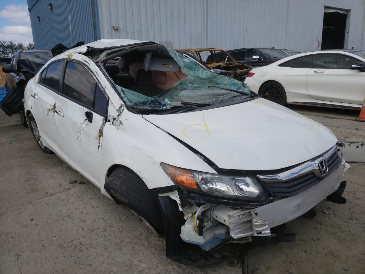 HONDA CIVIC LX 2012 with VIN 2HGFB2F59CH326643 - Photo from auction