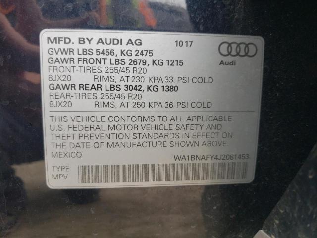 Photo 10 from auction – 2018 AUDI Q5 PREMIUM with VIN WA1BNAFY4J2081453