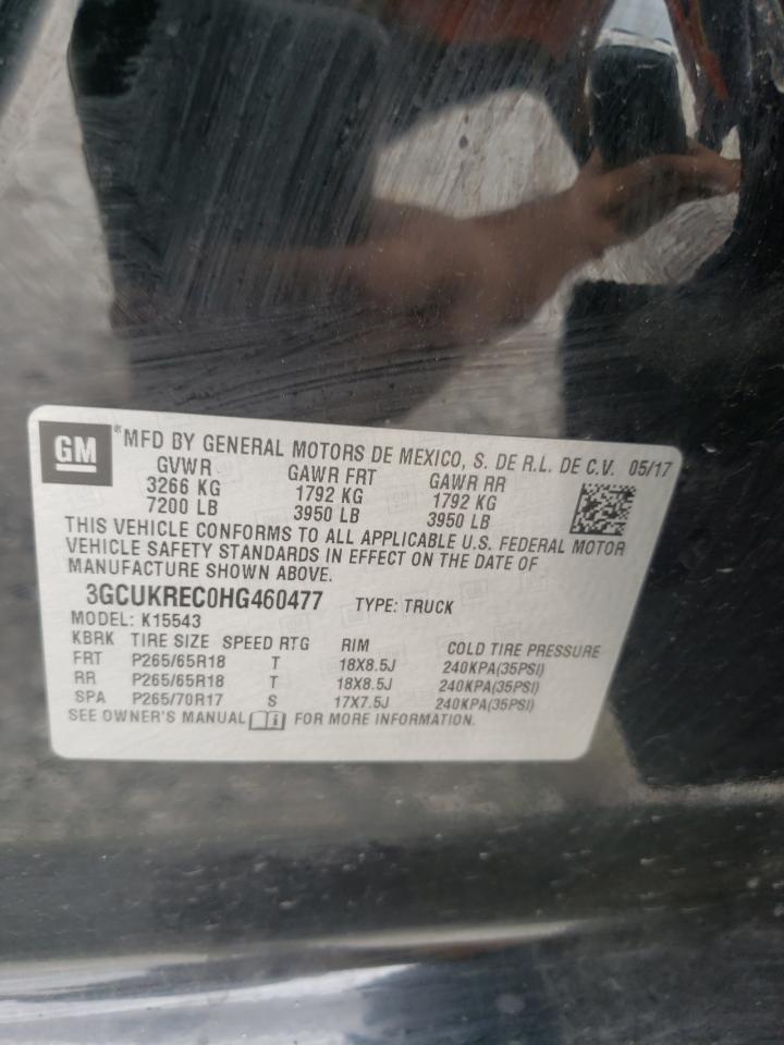 Photo 10 from auction – 2017 CHEVROLET SILVERADO with VIN 3GCUKREC0HG460477