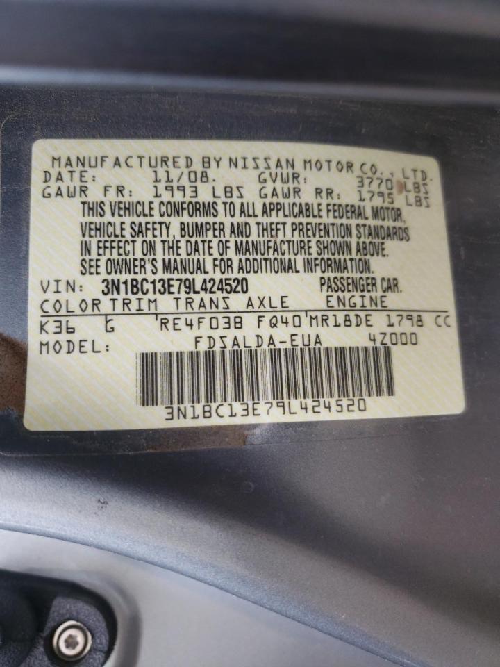 Photo 10 from auction – 2009 NISSAN VERSA S with VIN 3N1BC13E79L424520