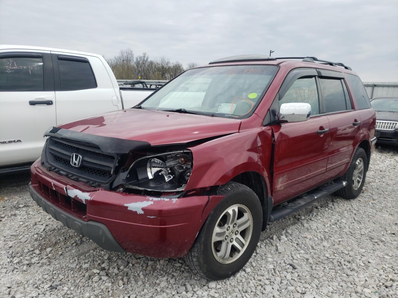 Photo 2 from auction – 2005 HONDA PILOT EXL with VIN 5FNYF18545B015584