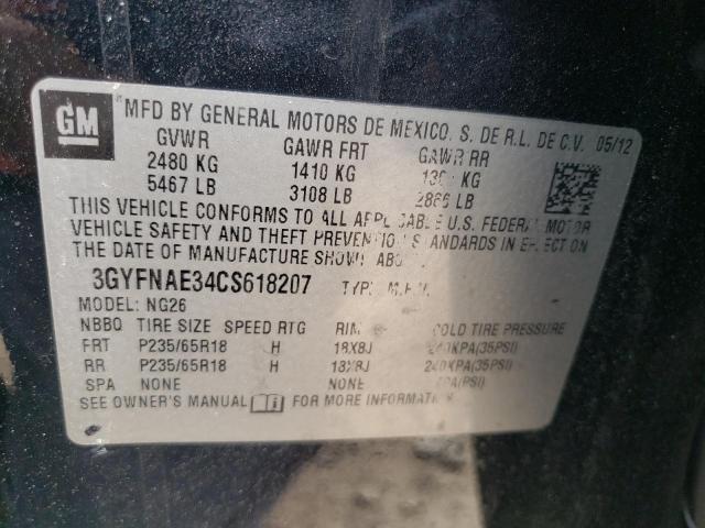 Photo 10 from auction – 2012 CADILLAC SRX LUXURY with VIN 3GYFNAE34CS618207