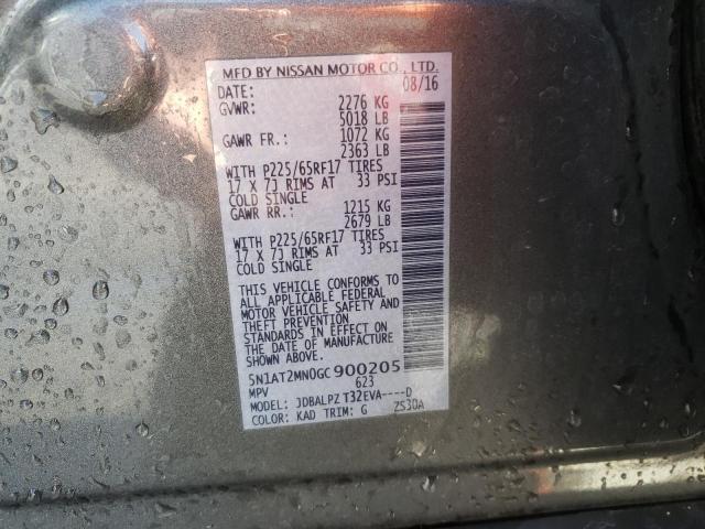 Photo 10 from auction – 2016 NISSAN ROGUE S with VIN 5N1AT2MN0GC900205