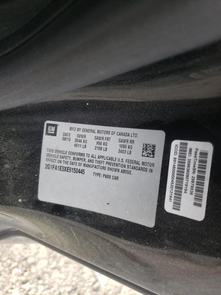 Photo 10 from auction – 2014 CHEVROLET CAMARO LS with VIN 2G1FA1E3XE9150445