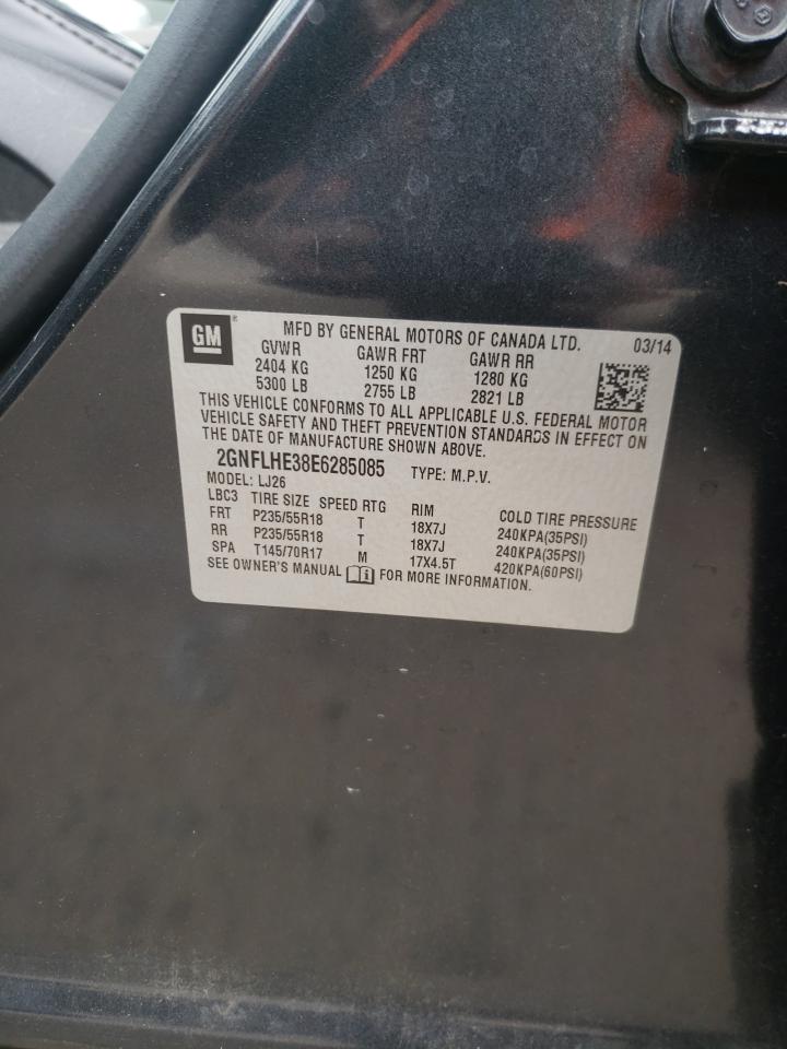 Photo 10 from auction – 2014 CHEVROLET EQUINOX LT with VIN 2GNFLHE38E6285085