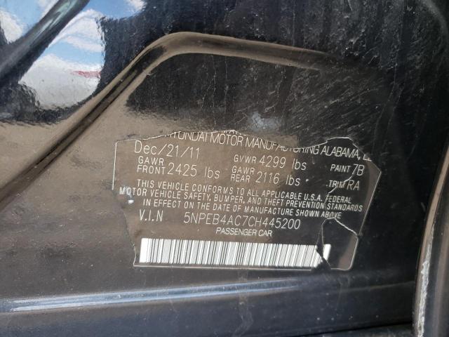 Photo 10 from auction – 2012 HYUNDAI SONATA GLS with VIN 5NPEB4AC7CH445200