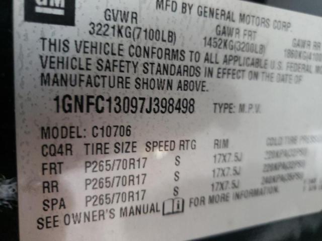 Photo 10 from auction – 2007 CHEVROLET TAHOE C150 with VIN 1GNFC13097J398498