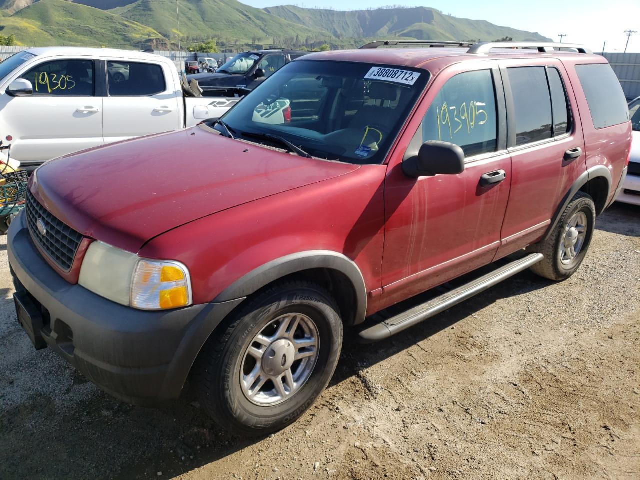 Photo 2 from auction – 2003 FORD EXPLORER X with VIN 1FMZU62K33UB09137