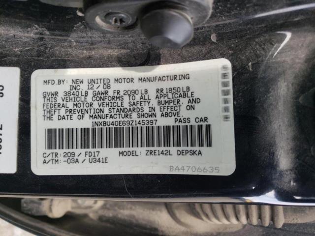 Photo 10 from auction – 2009 TOYOTA COROLLA BA with VIN 1NXBU40E69Z145397