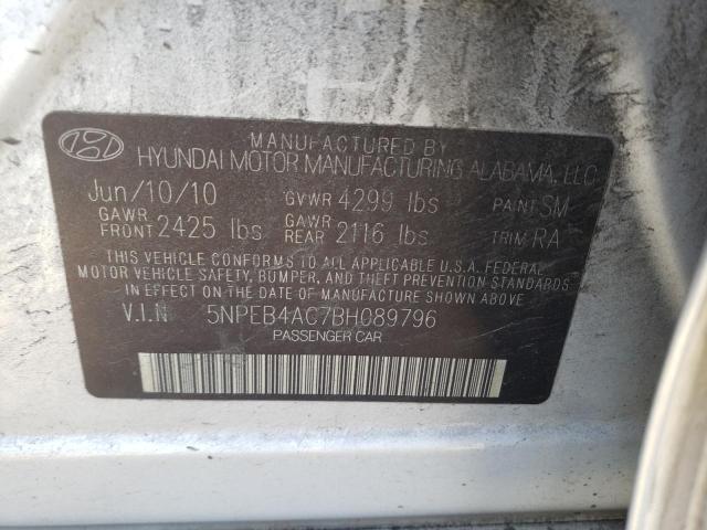 Photo 10 from auction – 2011 HYUNDAI SONATA GLS with VIN 5NPEB4AC7BH089796