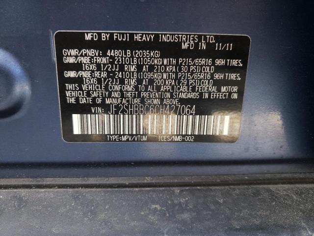 Photo 10 from auction – 2012 SUBARU FORESTER 2 with VIN JF2SHBBC6CH427064