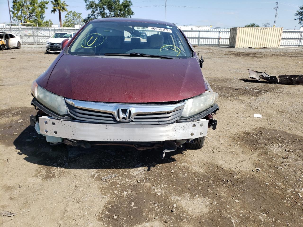 Photo 9 from auction – 2012 HONDA CIVIC LX with VIN 2HGFB2F58CH584278