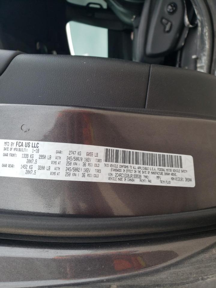 Photo 10 from auction – 2018 CHRYSLER PACIFICA T with VIN 2C4RC1EG9JR193539