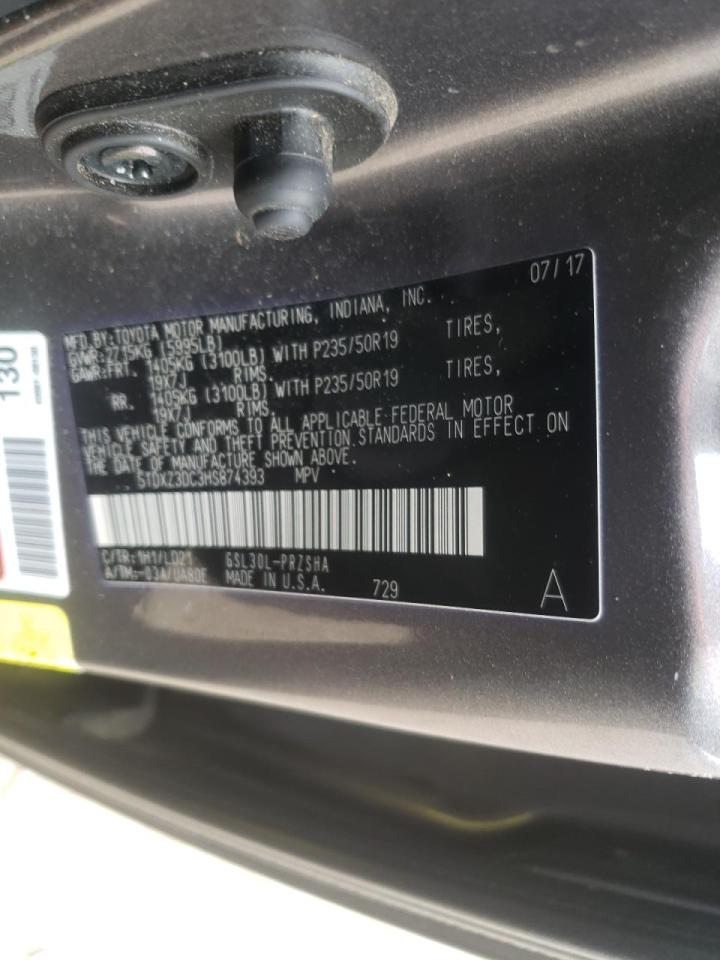 Photo 10 from auction – 2017 TOYOTA SIENNA SE with VIN 5TDXZ3DC3HS874393