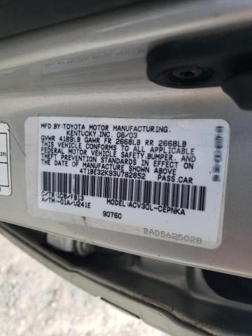 Photo 10 from auction – 2003 TOYOTA CAMRY LE with VIN 4T1BE32K93U782852