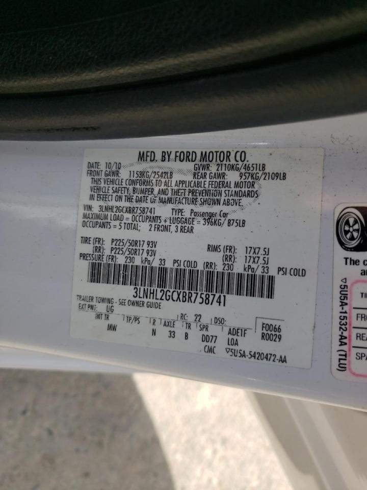 Photo 10 from auction – 2011 LINCOLN MKZ with VIN 3LNHL2GCXBR758741