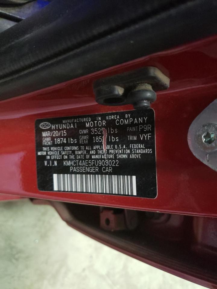 Photo 10 from auction – 2015 HYUNDAI ACCENT GLS with VIN KMHCT4AE5FU903022
