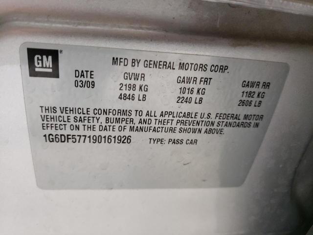 Photo 10 from auction – 2009 CADILLAC CTS with VIN 1G6DF577190161926