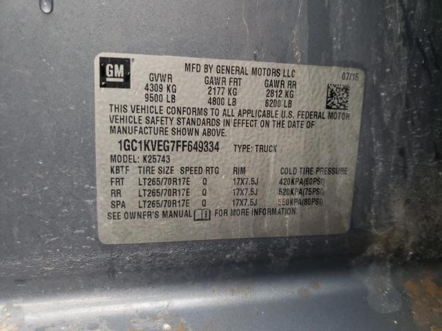 Photo 10 from auction – 2015 CHEVROLET SILVERADO with VIN 1GC1KVEG7FF649334